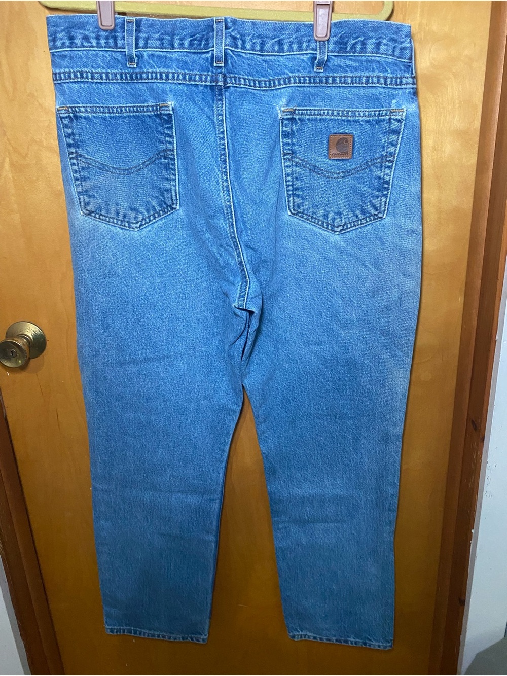 Carhartt Men’s Light Blue Denim Slim Straight Jeans